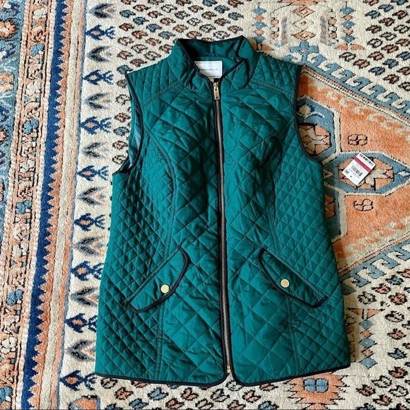 Charter Club Green Balsam Quilted Vest - Picture 1 of 4